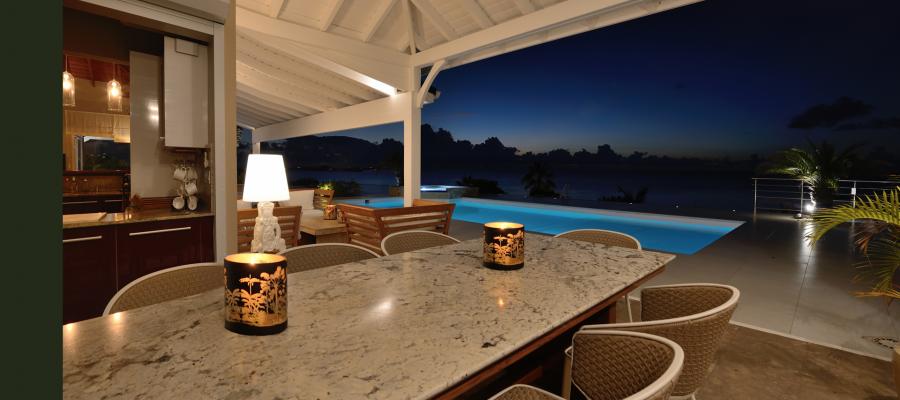 Villa Dream in blue St.Martin - Kitchen Dining Room Villa Dream in blue St.Martin - Kitchen Dining Room