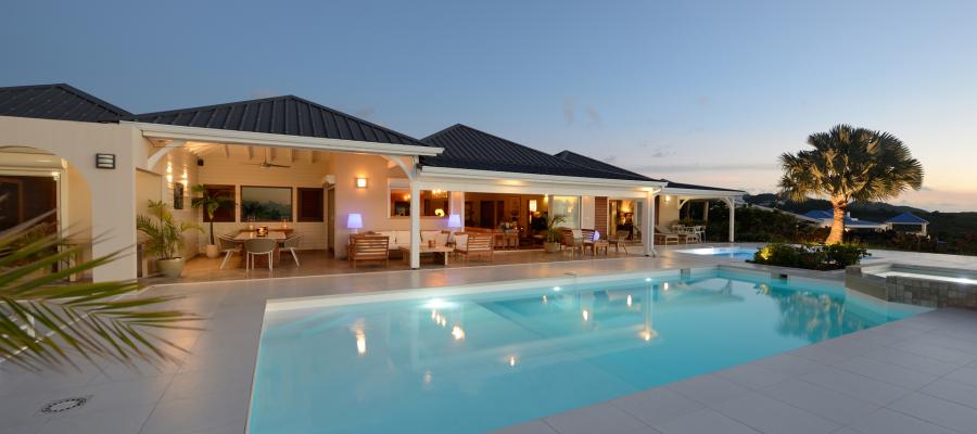 Villa Dream in Blue St.Martin - Pool and Terraces