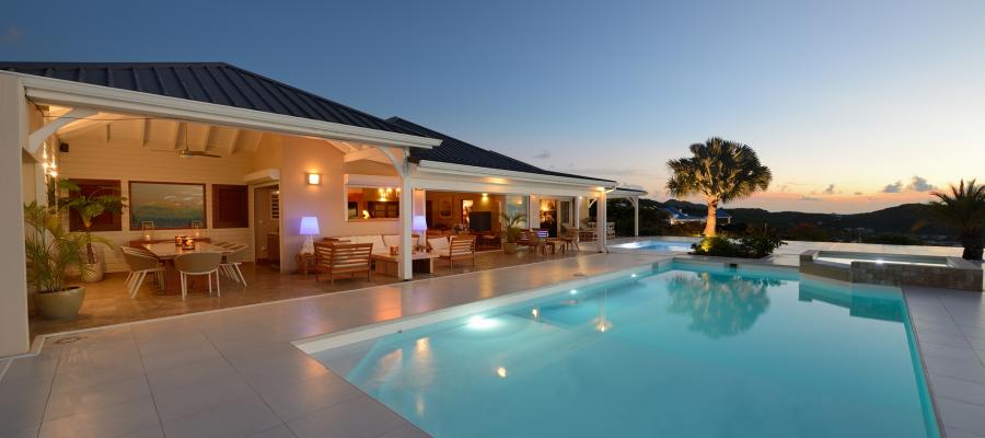 Villa Dream in Blue St.Martin - Pool and Terraces