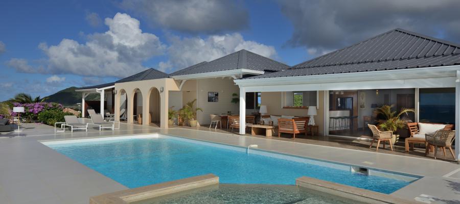 Villa Dream in Blue St.Martin - Pool and Terraces